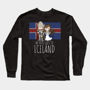 Lars & Sigrit. I Vote for Iceland Long Sleeve T-Shirt